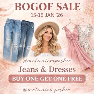 Jeans and Dresses BOGO SALE 15-18 Jan 2026